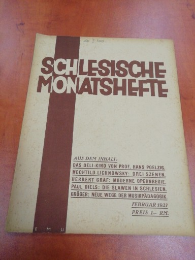 Zdjęcie oferty: Schlesische Monatshefte Februar 1927