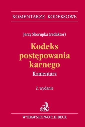 Zdjęcie oferty: Kodeks postępowania karnego Komentarz Skorupka