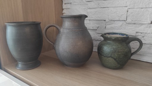 Zdjęcie oferty: Stary niemiecki dzbanek ceramiczny , sztuk 3 