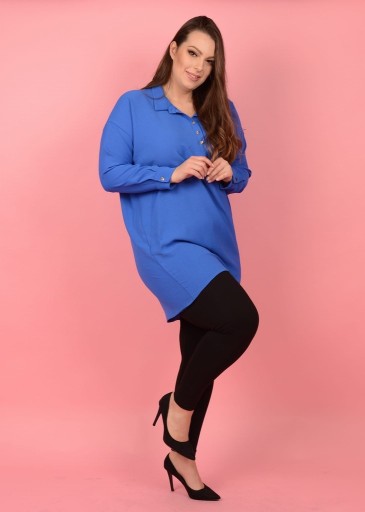 Zdjęcie oferty: Chabrowa Tunika  Plus Size Rozmiar XXL/44