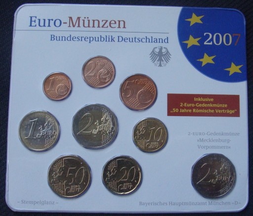 Zdjęcie oferty: NIEMCY - Euro - Munzen 2007 D + okolicznościowe