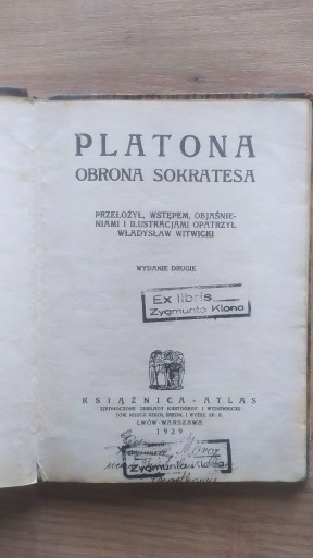 Zdjęcie oferty: Platona - Obrona Sokratesa 