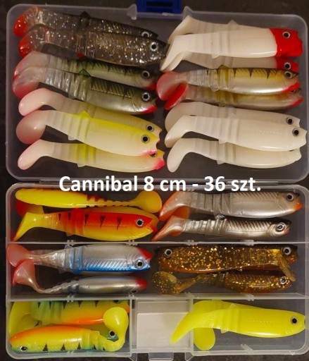 Zdjęcie oferty: Cannibal 80 mm 8 cm 36 sztuk 5.5 g zestaw szczupak