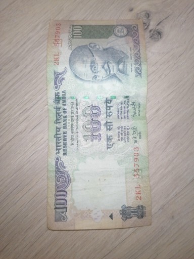 Zdjęcie oferty: BANKNOT 100 rupia Indie 