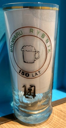 Zdjęcie oferty: Browar Rybnik, 150 lat, szklanka do piwa 