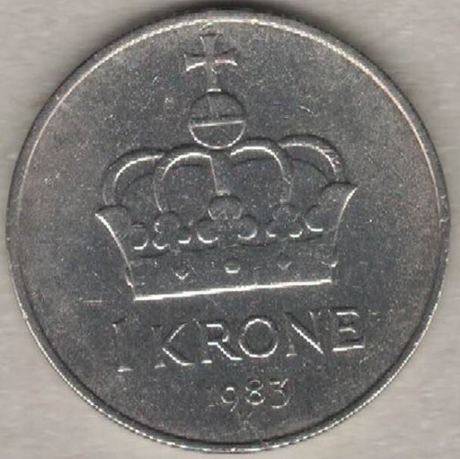 Zdjęcie oferty: Norwegia 1 korona krone 1983 25 mm