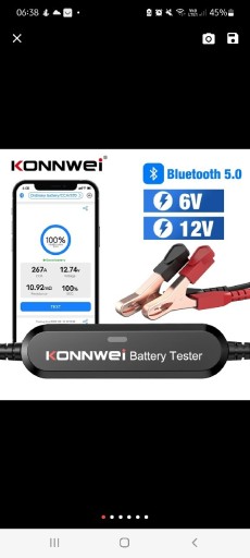 Zdjęcie oferty: Tester akumulatorów bluetooth 12/6v