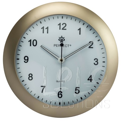 Zdjęcie oferty: Nowy zegar ścienny świecący w nocy złoty (f-ra)