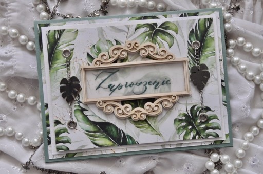 Zdjęcie oferty: zielona kartka okolicznościowa handmade monstera