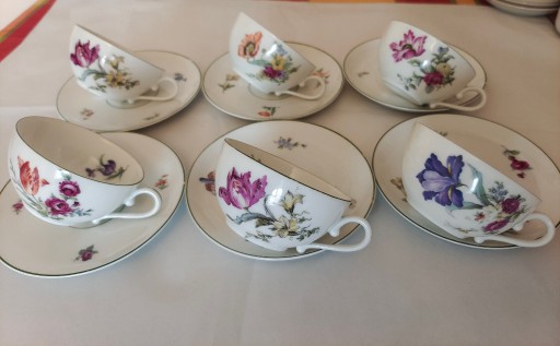 Zdjęcie oferty: ROSENTHAL BALMORAL 6 DUŻYCH FILIŻANEK KWIATY