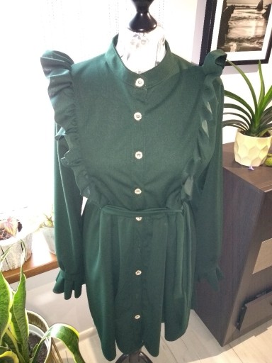 Zdjęcie oferty: Sukienka  butelkowa zieleń elegancka uniwersalna  