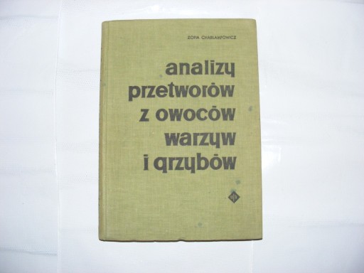 Zdjęcie oferty: Analizy przetworów z owoców warzyw Charłampowicz