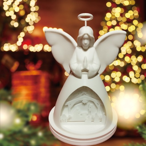 Zdjęcie oferty: Szopka, Biały Aniołek, dekoracja świąteczna
