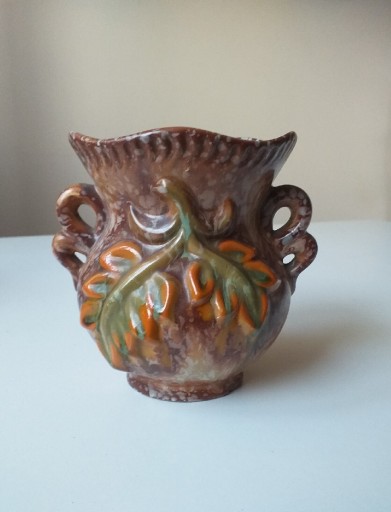 Zdjęcie oferty: Stary, piękny wazon z majoliki (sklejony z tyłu) 
