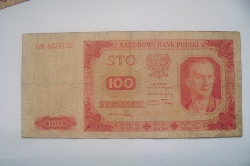 Zdjęcie oferty: Polska Banknot PRL 100 zł.1948 r. seria GM
