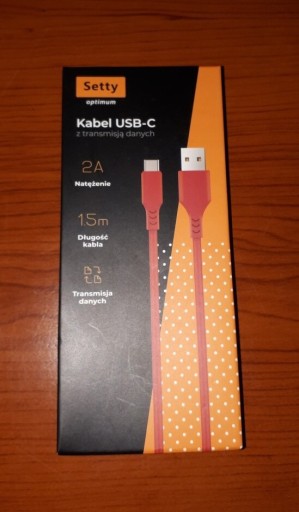 Zdjęcie oferty: Kabel USB C Setty; 1,5m; 2 A