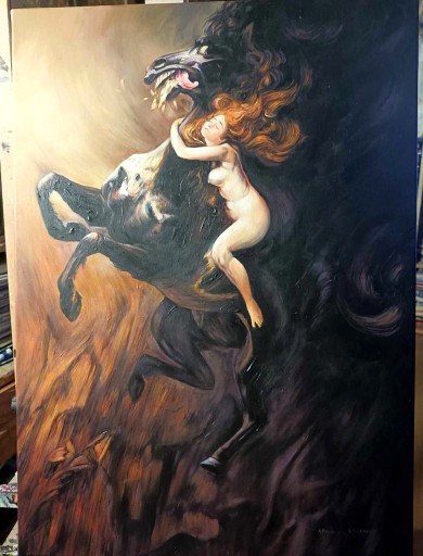 Zdjęcie oferty: Kopia obrazu Władysława Podkowińskiego "Szał uniesień" 