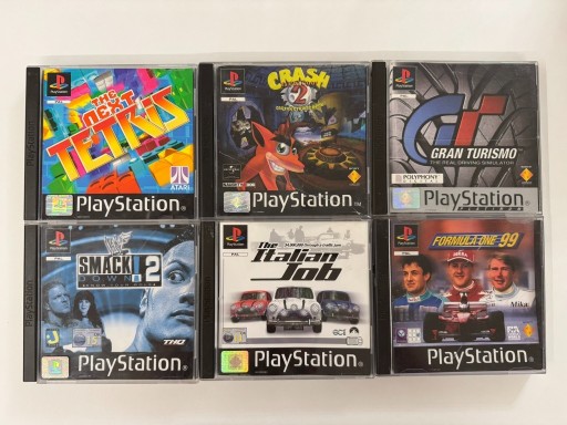 Zdjęcie oferty: Zestaw gier PS1 PlayStation - Crash, Gran Turismo, F1