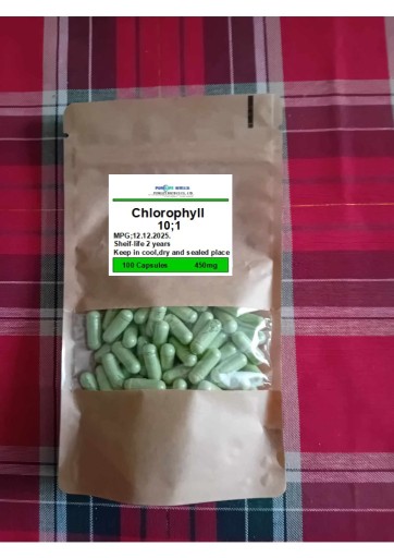 Zdjęcie oferty: Chlorofil kapsułki żelatynowe 100szt 450 mg