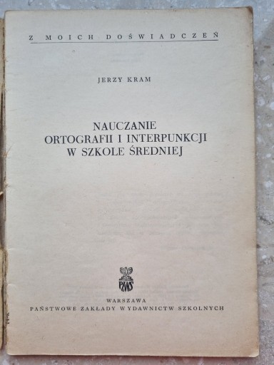 Zdjęcie oferty: Nauczanie ortografii i interpunkcji w szkole śred.