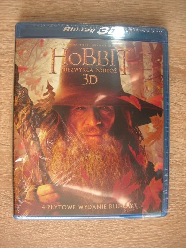 Zdjęcie oferty: Blu-ray 3D + 2D Hobbit Niezwykła podróż 4 płyty