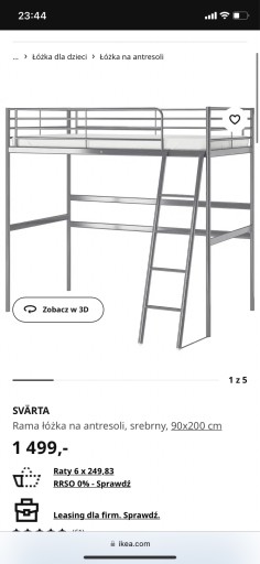 Zdjęcie oferty: Łóżko na antresoli IKEA