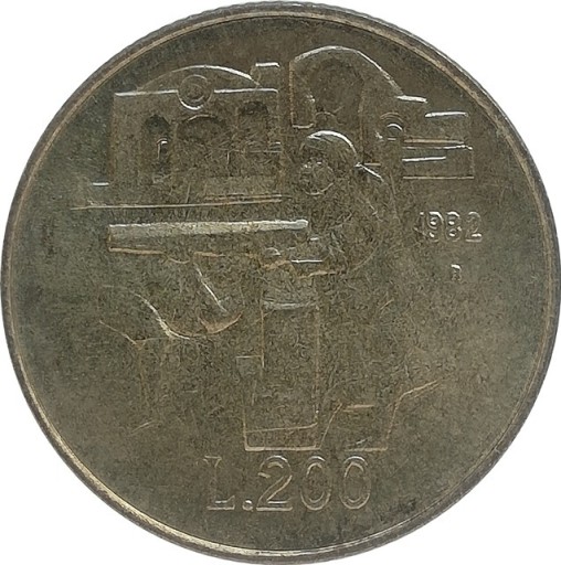 Zdjęcie oferty: San Marino 200 lire 1982, KM#138