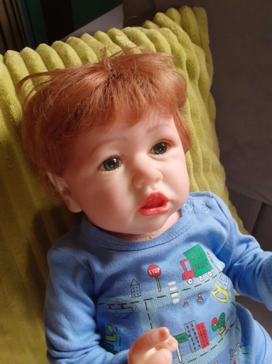 Zdjęcie oferty: Lalka reborn jak żywe dziecko rude włosy 54 cm