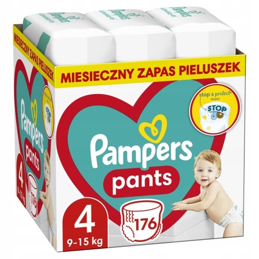 Zdjęcie oferty: Pampers Pants 4 176 szt !! 9-15 kg Pieluchomajtki