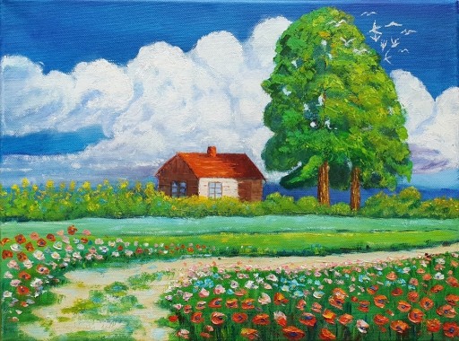 Zdjęcie oferty: Wiosenna radość, olej na płótnie 40 x 30 cm