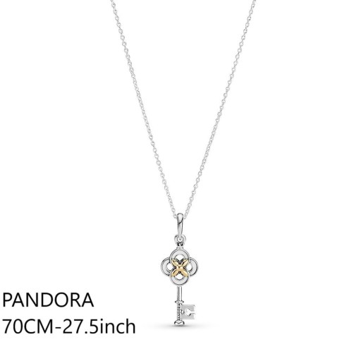 Zdjęcie oferty: Oryginalna Pandora Naszyjnik Klucz i kwiat 70cm