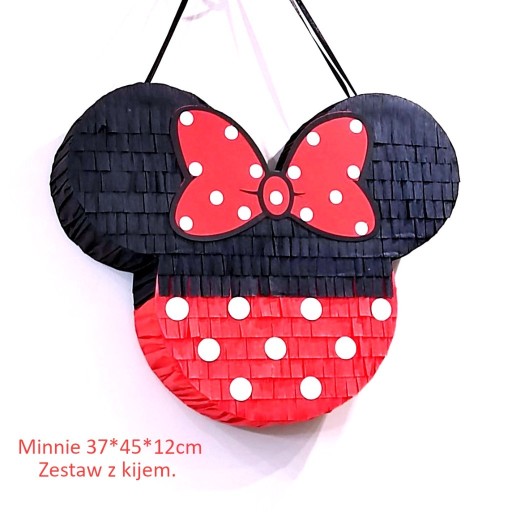 Zdjęcie oferty: Piniata Myszka Minnie Mouse.Zestaw z kijem i konf.