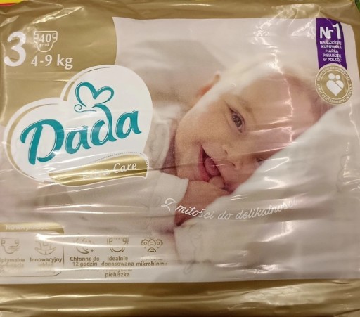 Zdjęcie oferty:  Pieluchy Pampers Pampersy Dada 3 Extra Care 4-9kg