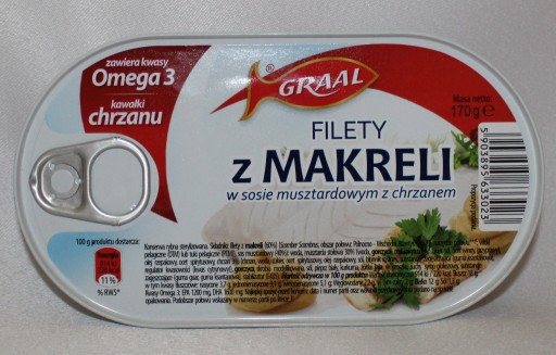 Zdjęcie oferty: Graal Filety z makreli w sosie musztardowym 170g