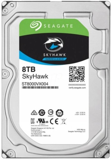 Zdjęcie oferty: Dysk Twardy Seagate SkyHawk 8TB serwer 24/7