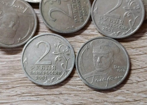 Zdjęcie oferty: 2 ruble 2001 Jurij Gagarin - z obiegu 