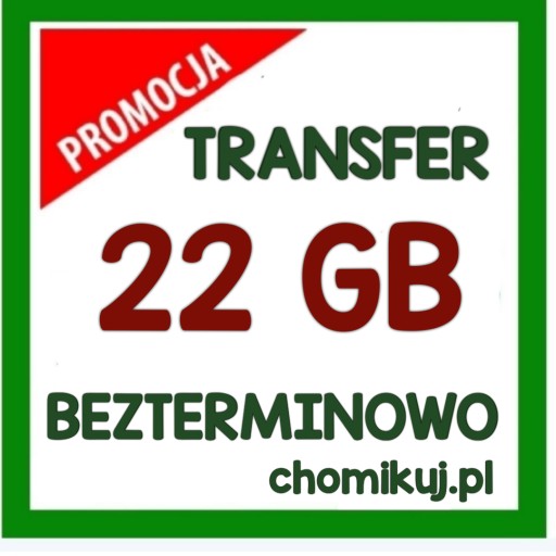 Zdjęcie oferty: TRANSFER 22 GB CHOMIKUJ BEZTERMINOWO !!!