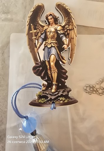 Zdjęcie oferty: ANIOŁ STRÓŻ Archanioł Michał Arcystrateg do samochodu. Zawieszka.