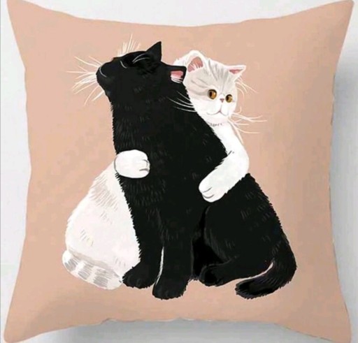 Zdjęcie oferty: Poszewka na poduszkę koty "kocie sprawy" 