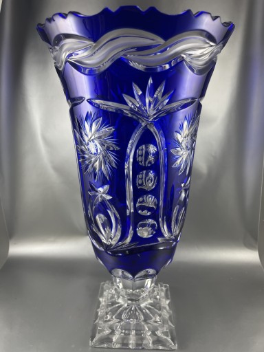 Zdjęcie oferty: Ogromny wazon kryształowy w kobalcie 