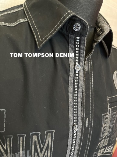 Zdjęcie oferty: Tom Thompson czarna gruba koszula męska denim