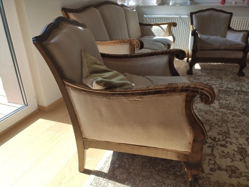 Zdjęcie oferty: Zestaw Sofa + 2 fotele chippendale
