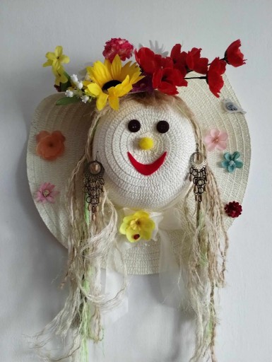 Zdjęcie oferty: Pani Wiosna dekoracja kapelusz kwiatki 