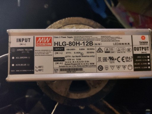 Zdjęcie oferty: Zasilacz Mean well 12v HLG-80H-12B