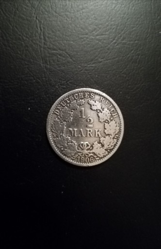 Zdjęcie oferty: Moneta 1/2 marki z 1906 - srebro 