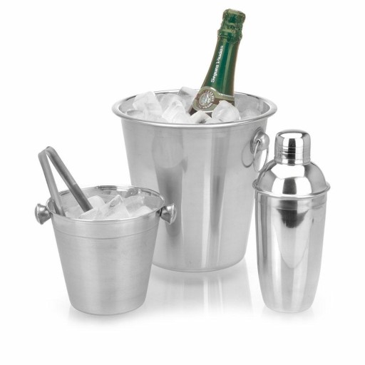 Zdjęcie oferty: Zestaw barmański 4 el srebrny cooler do drinków