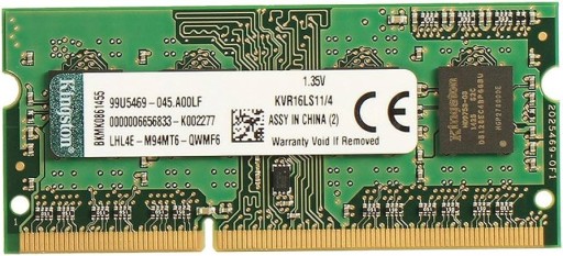 Zdjęcie oferty: Kingston DDR3L KVR16LS11/4 1600MHz 4GB