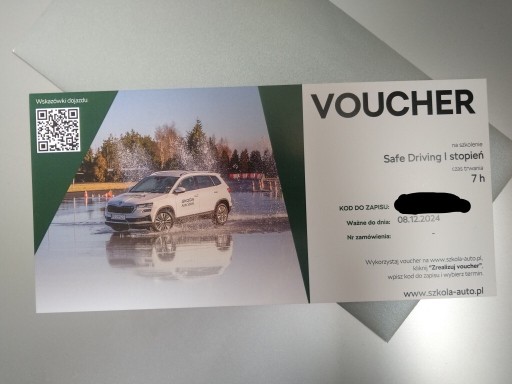 Zdjęcie oferty: Voucher kurs bezpiecznej jazdy Safe Driving Poznań