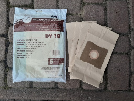 Zdjęcie oferty: Worki papierowe do odkurzaczy symbol DY 18
