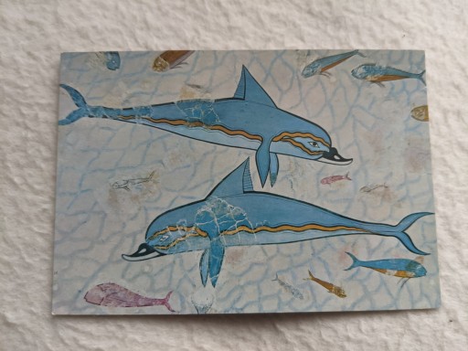 Zdjęcie oferty: Pocztówka – Muzeum Heraklionu – freski delfiny